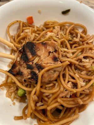 BBQ Chicken Lo Mein Fried Rice