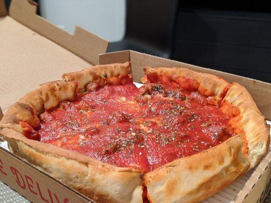 Deep dish pizza