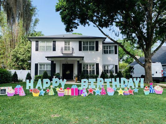 Happy birthday yard  signs