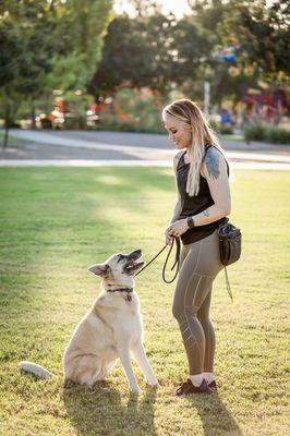 Ashley has over a decade of experience training dogs and has a deep passion for her work