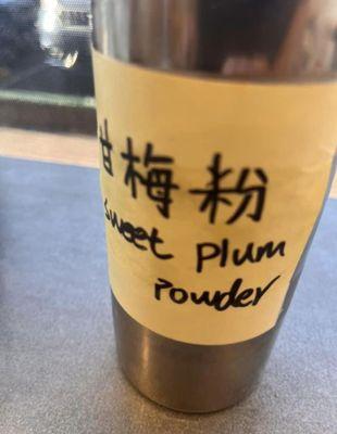 Sweet plum powder.  You've got to try this on your chicken.