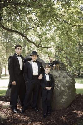 My boys in their wedding tuxedos.