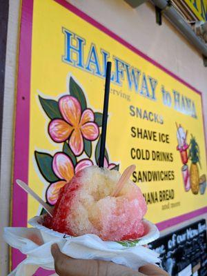 Shaved ice with ice cream