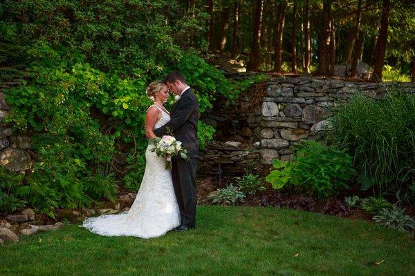 Beautiful newlyweds in Hampstead, NH at Granite Rose by Wedgewood Weddings