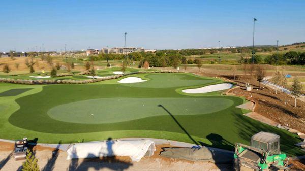 PGA practice course in artificial turf. Designed and installed by our synthetic turf golf experts