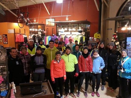 A beautiful, albeit cold night for a group run!