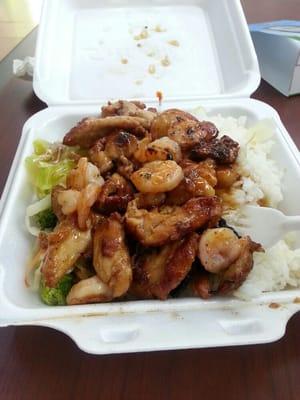 Chick n Shrimp teriyaki