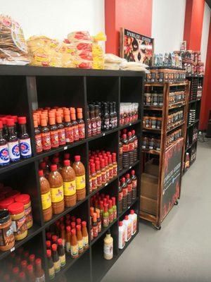 Great selection of sauces and spices to try out!