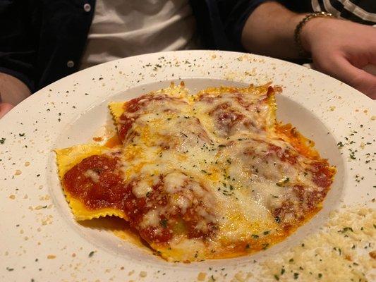 Baked beef ravioli