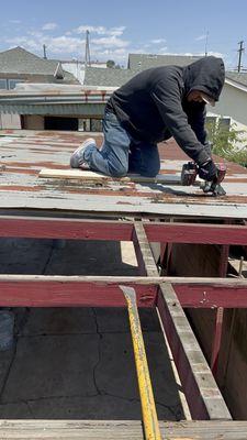 Removing carport from driveway, wood was rotten.