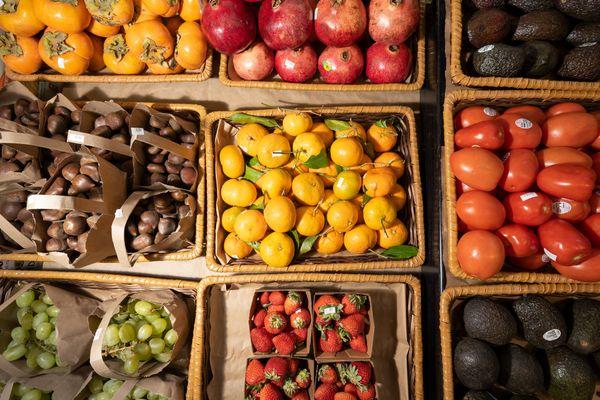 Locally grown seasonal organic produce delivered everyday to the store.