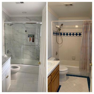 Before and after kids bath remodeling in la canada flintrige 
Done in 7 days