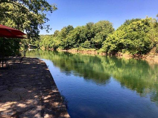 Downstream view of Elk River from the Limestone Dock at Off The Deep End