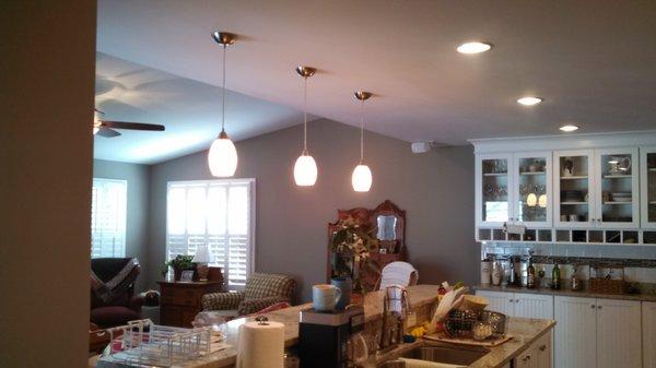 Kitchen lighting remodel.