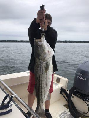 25lb Striper on light tackle