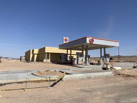 Gas station under construction.