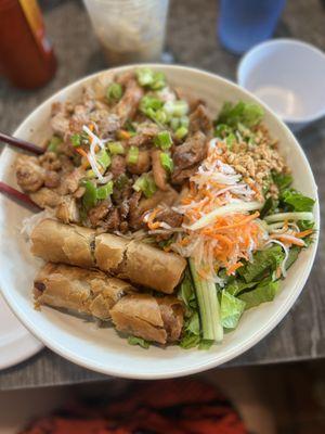 My 32. BBQ Chicken and Egg Rolls Rice Vermicelli