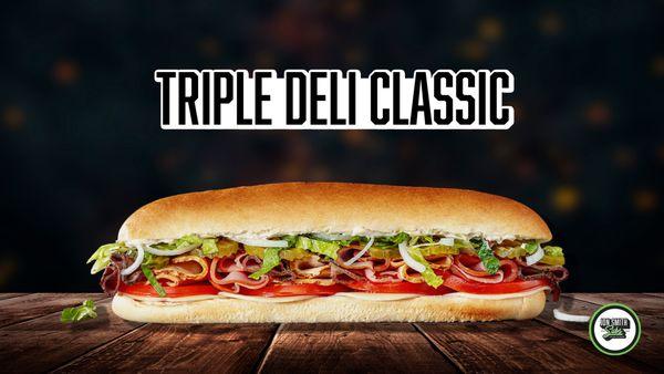 Triple Deli Classic! Turkey, Roast Beef, And Smoked Ham!!