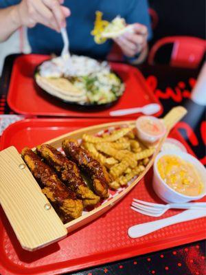 3 Jumbo Tenders and Mac n Cheese