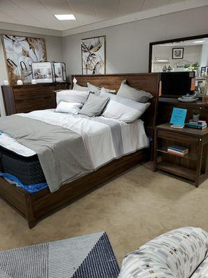 Newly reduced overstock bedroom sets available.