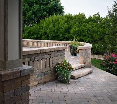 Masonry patio wall