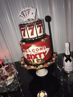 The perfect casino themed cake left all the guests speechless!