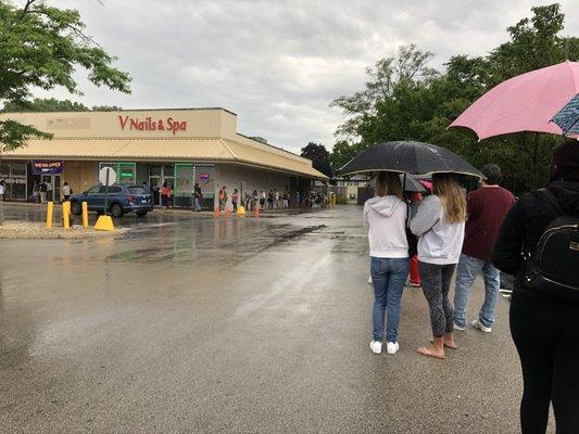 When a government office is closed for 2.5 months, there will be lines when they reopen!