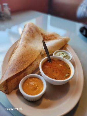 Chutneypodi Masala Dosa