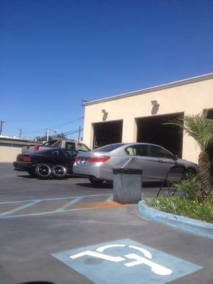 My cars the black one been here 2 hours now... There was 1 car in front of me