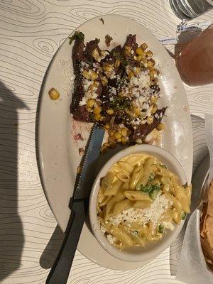 Carne A La Parrilla and Jalapeno Mac and Cheese