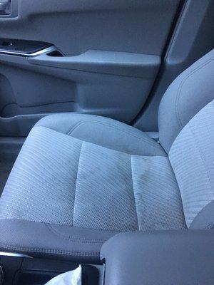 more stains on passenger seat