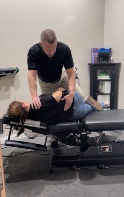 Dr. Gentry starting to crack my back :)