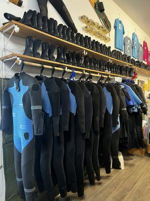 Snorkel shop where they get you fitted for wetsuits and gear.