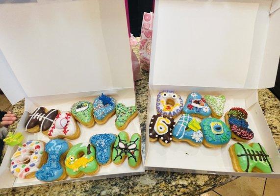 Customized birthday donuts