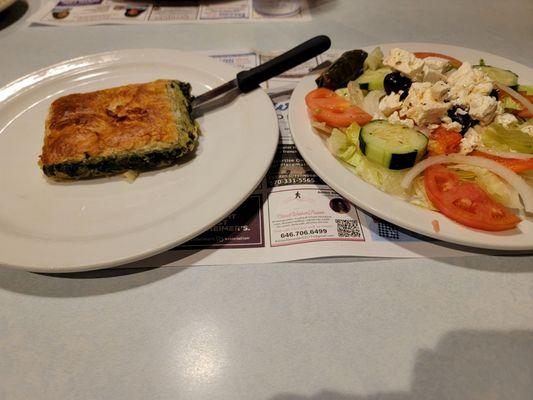 Spankopita + Greek salad