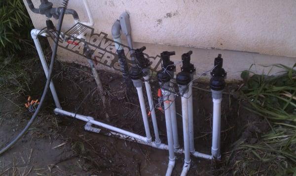 Installation of Irrigation Valves, Pressure Regulator, and Irrigation Shut-Off Valve