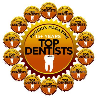 Voted Phoenix Top Doc for Orthodontics for over 15 years.  Voted on by Arizona dentists