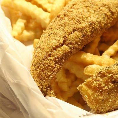 Fried whiting and fries