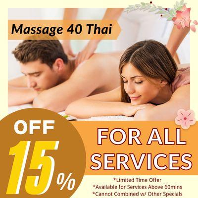 15% OFF For All Services