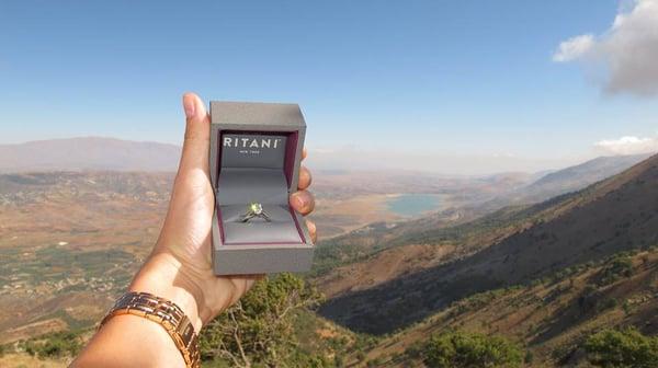 We love this gorgeous photo of their Ritani ring with such stunning scenery!