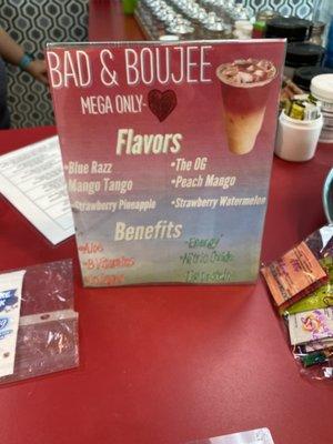 Bad & Boujee Menu