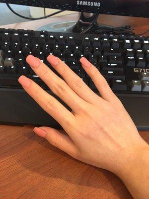 Mimi chose the right length for my office work but it still made my fingers look slender. I love her work and color!!