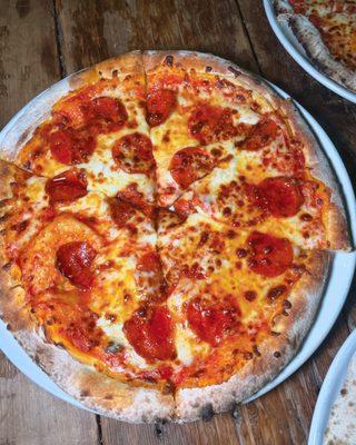 Pepperoni Honey - Tomato Sauce, Spicy Pepperoni, Shredded Mozzarella, Hot Honey