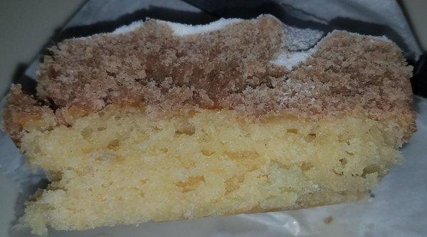 Very good crumb cake with a topping that had to be 3/4" to 1" tall