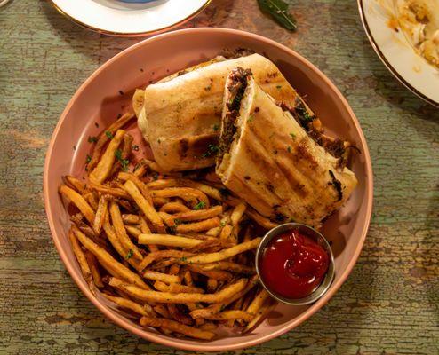 Cider Cola Braised Short Rib Grilled Cheese