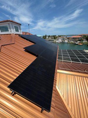 Standing Seam Metal Roof with Copper Penny Finish & Solar!