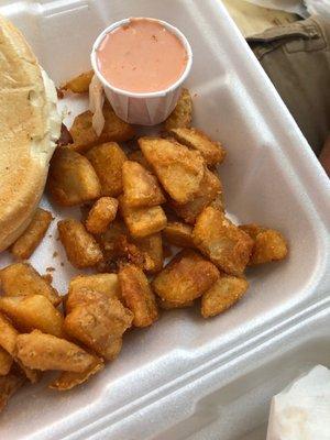 Fry sauce and crispy fries