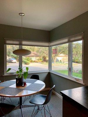 Milgard StyleLine Combination Picture-Casement Window w/ Dark Bronze Vinyl Exterior & White Vinyl Interior | Altadena, CA | January 2019