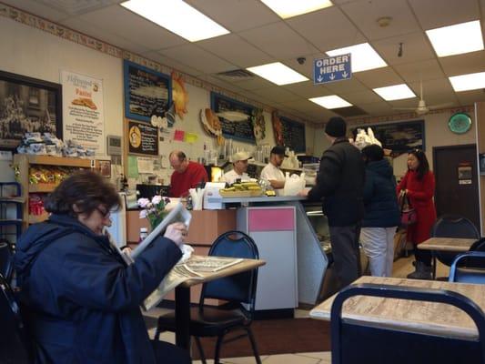 The counter and dining room