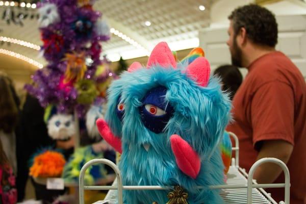 One of the creatures at the 2013 Crafty Supermarket holiday show.